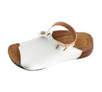 Damen Sandalen Pantoletten Hausschuhe Große Keilsandalen Damenschuhe Dicke Sohle Fischmaul Leichte Schnalle Casual Weisse Orthopädische Elegant Und Bequem Strand Bequeme Sommer Outdoorsandalen Weiß