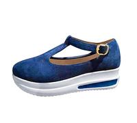 Damen Sandalen Schwarz Plattform Sommer Böhmen Bequem Sommerschuhe Vintage Retro Keilabsatz Plateau Schuhe Atmungsaktive Trekkingsandalen Keilsandaletten Sandalen Damen Elegant Leicht Keilsandale