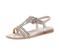 Damen Sandalen Schwarz Strass sandalen Damen Hoch Mit Absatz Sandaletten Flach Strandsandalen Elegant Abendschuhe Sommer Sommerschuhe Hochzeit Pantoletten/Riemchensandalen/Keilsandalen