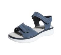 Damen Sandalen Sommer Elegante Orthopädische Sandalen Pool Bohemia Slip-On Sandalen Damen Sommer Bequem Lässig Klassisch Offene Spitze Sandaletten Strandschuhe, blau, 38 EU