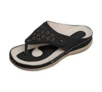 Damen Sandalen Sommer Freizeitsandalen Orthopädische Sandalen Flach Sandalen Zehentrenner Keilsandalen mit Wechselfußbett Strandschuhe Sandalen Slides Für Damen