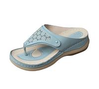 Damen Sandalen Sommer Freizeitsandalen Orthopädische Sandalen Flach Sandalen Zehentrenner Keilsandalen mit Wechselfußbett Strandschuhe Sandalen Slides Für Damen