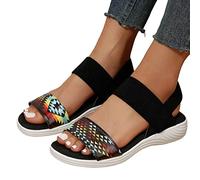 Damen Sandalen Sommer Sommerschuhe Flache Pylomo Women's Sandals Leichte Sandalen Weite H Lose Einlagen Abrollschuhe Ortopädicheschuhe Flach Offene Trekkingsandalen Sandale Pantoletten