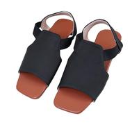 Damen Sandalen Sommersandalen Bequem Elastische Flache Rom-Schuhe Für Damen Sommermode Damen-Sandalen Trekking Sommerschuhe Frauen Damensandalen Sommer Offene Sport 43 Orthopädische Schuhe Schwarz 39