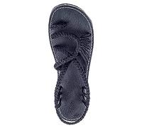 Damen Sandalen Strand Geflochtene Knoten Wohnung Klipp Zehe Sandelholze Large Size Mode Slippers,2,39 EU