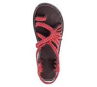 Damen Sandalen Strand Geflochtene Knoten Wohnung Klipp Zehe Sandelholze Large Size Mode Slippers,4,37 EU