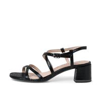 Damen-Sandalette BLACK MET.STR. - Gr. - 39