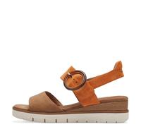 Tamaris Damen Plateau Sandalen Leder Sommer; CAMEL COMBINED/braun; 41 EU