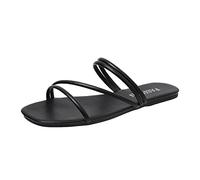 Damen Sandalette Mit Absatz Einfarbig Square Toe Flip Flops Flache Strandsandalen Sommerschuhe Sandalen Sommer Stiletto High Heels Elegant Hohe Schuhe Elegante Offene Damenschuhe Hochzeitsschuhe