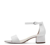 Tamaris Damen Sandalen mit Absatz Vegan Blockabsatz; WHITE GLAM/weiß; 39