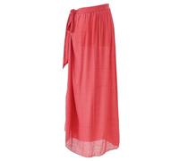 Damen Sarong Pareo für Strandurlaub, Lange Strandkleid Sommer Bikini Cover Up Chiffon Badeanzug Wickelrock Strand Rock Frauen Mädchen Side Strappy Sarong Strandrock Strand Wear Cover (Rot)