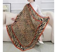 Damen Satin Exquisit Glatte Haptik Eleganter Bali Muster Schal, Urlaub Reise Alltag Schal