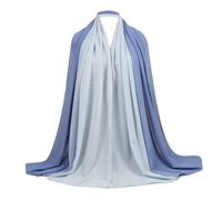 Damen Schal Chiffon Print Scarf Blumenmuster Lässiger fester Turban-Kopfschmuck für Damen, muslimischer islamischer Turban-Schal