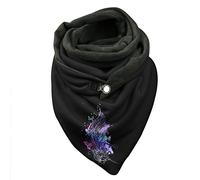 Damen Schal Dreieck Weiches Dreieckstuch Winter Schlauchschal Cape Scarf Tücher Winterschal Löwenzahn Drucken Halstuch Baumwoll Damenschal Scarf Tuch Oversized Poncho Xmas Geschenk für Winter