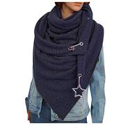 Damen Schal Halstuch Dreieckschal Schnallenschal Halstücher Autumn Winter Flauschiger Druck Wickelschals Lässige Frauen Warmer Weicher Scarf Winterschal (02, One Size)