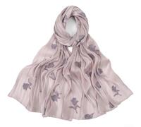 Damen Schal mit Stickerei, leichter Sommer-Schal aus Polyester