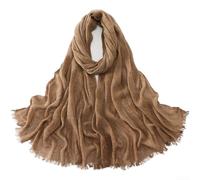 Damen Schal Rayon Elegant Faltenstruktur Leichter Stoff(I)