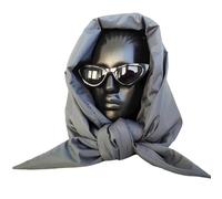 Damen-Schal, Winter-Kopftuch, leicht, Daunen, Baumwolle, Puffer-Schal, Fahrradmütze für Teenager, Mädchen, Kopfbedeckung, grau, 130*65cm