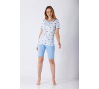 Damen Schlafanzug Shorty Bermuda Premium Cotton