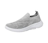 damen schlupfschuhe Slip on Sneaker Damen Leicht Orthopädische Schuhe Ohne Schnürsenkel Sneakers Atmungsaktive Breite Füße Laufschuhe Arch Support Straßenlaufschuhe hallux valgus schuhe Grey 41