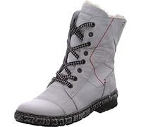 Damen Schnürboots, Boots von Krisbut in Weiß aus Echtleder mit Camouflage Muster und Wechselfußbett. weiß Gr. 38