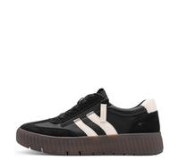 Tamaris Comfort Damen Sneaker flach mit Reißverschluss Freizeit, Schwarz (Black Comb), 38 EU