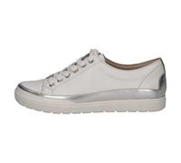 CAPRICE Damen Sneaker flach aus Leder mit Schnürsenkeln, Weiß (White Nappa Co), 41 EU