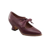 Damen-Schnürschuhe aus Leder mit geschlossenem, spitzem Zehenbereich, sexy niedrige klobige Absätze, Schnür-High-Heels für Hochzeit, Date, Party