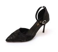 Damen Schuhe Elegant High Heels Spitze Sandalen Mit Spitze Und Blumenapplikationen Dünner Absatz Leicht Bequeme Slingpumps Damen Alltagstauglich Modische Spitzenpumps 2026