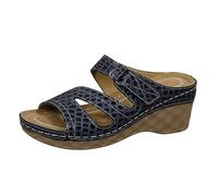 Damen Schuhe Elegant Modische Slipper Mit Absatz, Weiches Obermaterial, Bequeme Freizeitsandalen Für Den Glitzer Schuhe Damen Sneaker 34 Sandalen Mit Absatz Trekking- & Wanderschuhe（Navy, 41