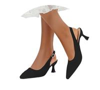 Damen Schuhe Elegant Stiletto Heels Spitze Zehenpartie Fersenriemen Sommer Stoffpumps Damen Mit Absatz Bequeme Schlanke Hohe Absätze Atmungsaktive Slingpumps Frühling 2026