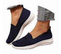Damen Schuhe - Sneaker Breite Sommer Orthopädische Elegant Shoes Walkingschuhe Weite H Outdoor Freizeitschuhe Straßenlaufschuhe Leicht Atmungsaktive Laufschuhe Sportschuhe Marine 38