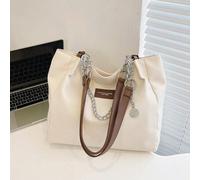 Damen Schultertasche mit einfarbiger Ketten-Verzierung, minimalistisch, leicht, großes Fassungsvermögen für Büro, Arbeit und Reisen, modische Hobo-Tas