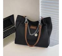 Damen Schultertasche mit einfarbiger Ketten-Verzierung, minimalistisch, leicht, großes Fassungsvermögen für Büro, Arbeit und Reisen, modische Hobo-Tas