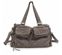 Damen Schultertasche Y2K Cool Street Style gewaschenes PU-Leder Nieten Tote Cross Body Handtasche mit mehreren Taschen groß für Pendler passt 13' Lapt