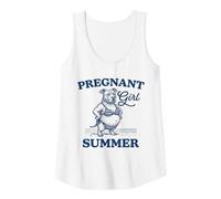 Damen Schwangere Mädchen Sommer Pitbull Mama Hund Baby Ankündigung Tank Top