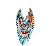 Damen Seide Nickituch Tuch Halstuch Schal Kopftücher Vierecktuch Bandana Taschentuch Ansatz Handgelenk Verpackungs Gr. 70 cm x 70 cm (A Mint)