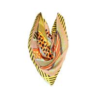Damen Seide Nickituch Tuch Halstuch Schal Kopftücher Vierecktuch Bandana Taschentuch Ansatz Handgelenk Verpackungs Gr. 70 cm x 70 cm (A Gelb)