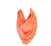 Damen Seide Nickituch Tuch Halstuch Schal Kopftücher Vierecktuch Bandana Taschentuch Ansatz Handgelenk Verpackungs Gr. 70 cm x 70 cm (C Orange Uni)