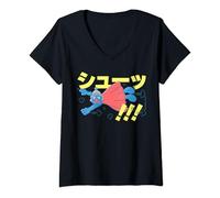Damen Sesame Street Supergrobie, Sesamstrasse T-Shirt mit V-Ausschnitt