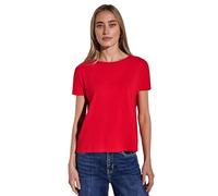 STREET ONE Damen A323114 Shirt in Unifarbe, Glory red, 36