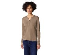 Langarmshirt STREET ONE, Damen, Gr. 36, light terra mocha, Web, 50% Baumwolle, 50% Modal, unifarben, normal normal, Rundhals, Bündchen, Shirts Langarmshirt, im Tunika-Style (33633502-36) light terra m