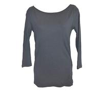 Damen Shirt Langarm dunkelblau gerippt VIFALLS U-Ausschnitt (XS)