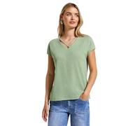 STREET ONE Damen A323555 Shirt mit Bändern, Soft Jade Green, 44