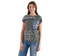 Print-Shirt CECIL, Damen, Gr. XL (44), khaki, Web, 50% Baumwolle, 50% Modal, gemustert, comfort fit normal, U-Boot-Ausschnitt, Bündchen, Shirts, mit U-Boot-Ausschnitt (66036944-XL) khaki