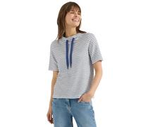 Damen Shirt mit Funnel Neck und Struktur