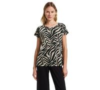Shirttop STREET ONE, Damen, Gr. 38, pine grove grün, Obermaterial: 95% Viskose, 5% Elasthan, bedruckt, casual, regular fit taillenbedeckt, Rundhals, Kurzarm, Tops, mit All-Over Print (73148230-38) pin