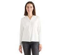 Langarmshirt CECIL, Damen, Gr. XXL (46), vanilleweiß, Web, 57% Baumwolle, 38% Modal, 5% Elasthan, unifarben, normal normal, V-Ausschnitt, abgesteppt, Shirts Langarmshirt, mit Knopfleiste (25114631-XXL