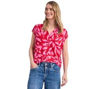 Street One Frauen Shirt mit Knopfleiste und Print in Rot, Gr: 38