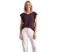 Damen Shirt mit kurzen Volant-Ärmeln